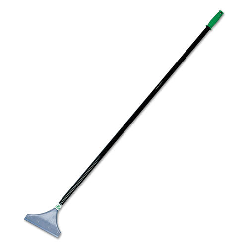 Image of Unger® Heavy-Duty Floor Scraper, 8" Blade, 5 Ft Handle, Zinc Alloy Head