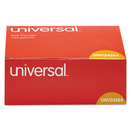 Image of Universal Golf And Pew Pencil, Hb (#2), Black Lead, Yellow Barrel, 144/box