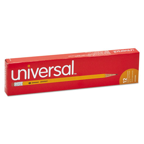 Image of Universal #2 Woodcase Pencil, Hb (#2), Black Lead, Yellow Barrel, Dozen