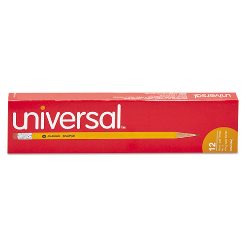 Image of Universal #2 Woodcase Pencil, Hb (#2), Black Lead, Yellow Barrel, Dozen