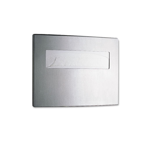 Image of Bobrick Stanless Steel Toilet Seat Cover Dispenser, Conturaseries, 15.75 X 2.25 X 11.25, Satin Finish