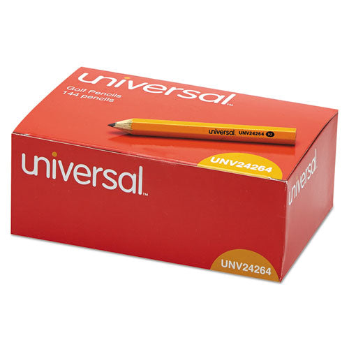 Image of Universal Golf And Pew Pencil, Hb (#2), Black Lead, Yellow Barrel, 144/box