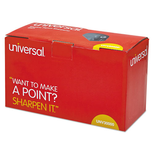 Image of Universal® Electric Pencil Sharpener, Ac-Powered, 3.13 X 5.75 X 4, Black
