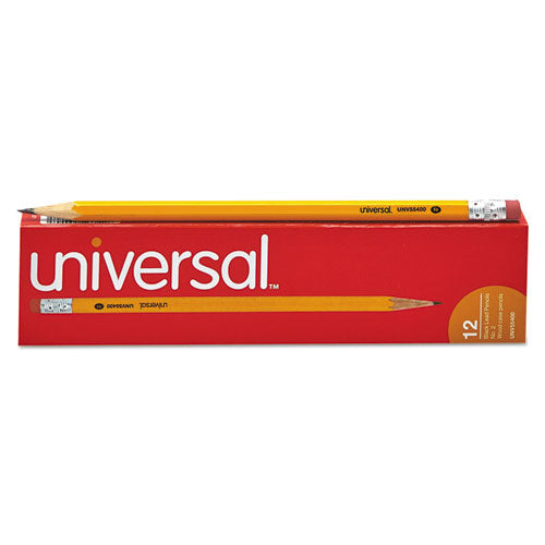 Image of Universal #2 Woodcase Pencil, Hb (#2), Black Lead, Yellow Barrel, Dozen