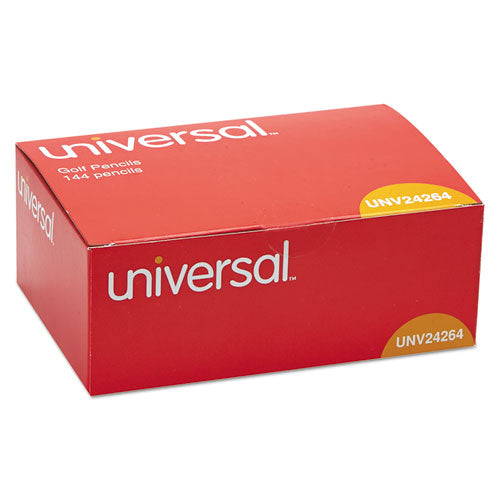 Image of Universal Golf And Pew Pencil, Hb (#2), Black Lead, Yellow Barrel, 144/box
