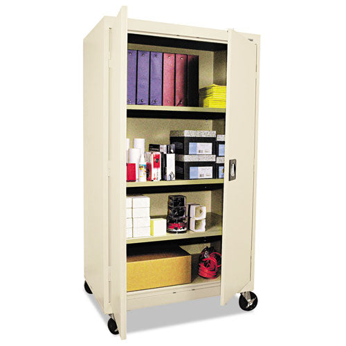 Image of Alera® Assembled Mobile Storage Cabinet, With Adjustable Shelves 36w X 24d X 66h, Putty