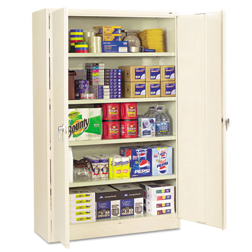 Image of Tennsco Assembled Jumbo Steel Storage Cabinet, 48w X 24d X 78h, Putty
