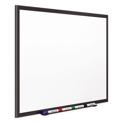 Image of Quartet® Classic Series Porcelain Magnetic Dry Erase Board, 60" x 36", White Surface, Black Aluminum Frame