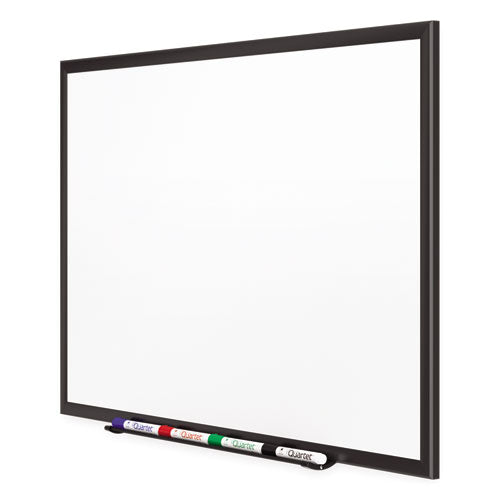 Image of Quartet® Classic Series Porcelain Magnetic Dry Erase Board, 72" x 48", White Surface, Black Aluminum Frame