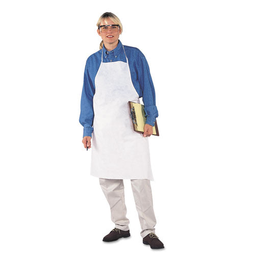 Image of KleenGuard A40 Liquid/Particle Protection Apron, Film Laminate, 28 x 40, White, 100/Carton