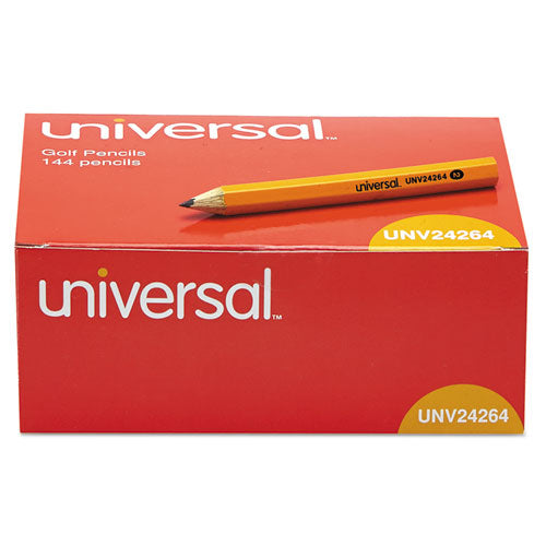 Image of Universal Golf And Pew Pencil, Hb (#2), Black Lead, Yellow Barrel, 144/box