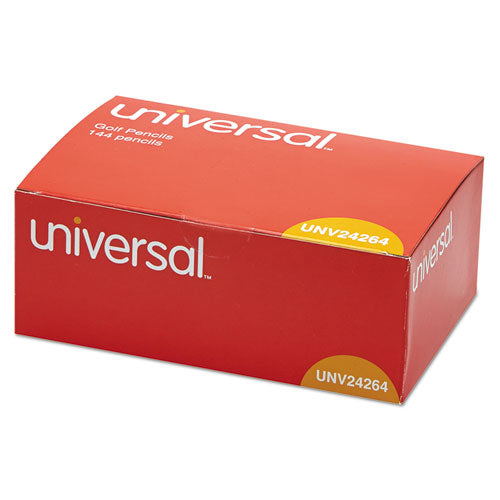 Image of Universal Golf And Pew Pencil, Hb (#2), Black Lead, Yellow Barrel, 144/box