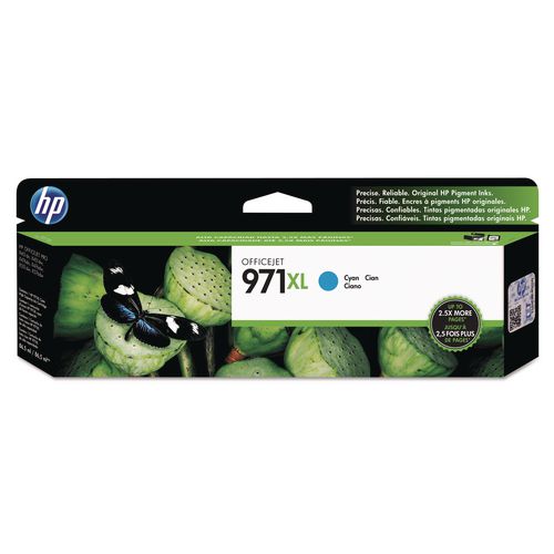 Image of HP HP 971xl, (cn626am) High-Yield Cyan Original Ink Cartridge