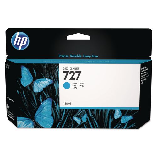 Image of HP HP 727, (b3p19a) Cyan Original Ink Cartridge