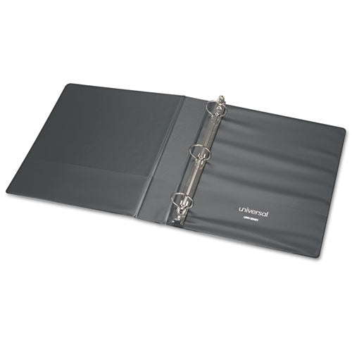 Image of Universal® Economy Non-View Round Ring Binder, 3 Rings, 1" Capacity, 11 X 8.5, Black