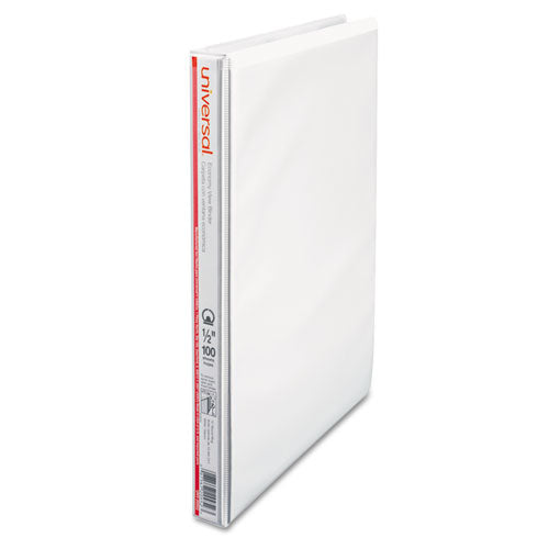 Image of Universal® Economy Round Ring View Binder, 3 Rings, 0.5" Capacity, 11 X 8.5, White