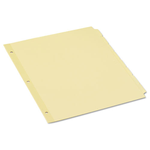 Image of Universal® Self-Tab Index Dividers, 8-Tab, 11 X 8.5, Buff, 24 Sets