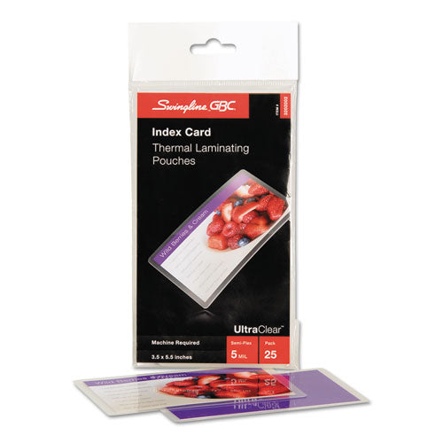 Image of GBC® Ultraclear Thermal Laminating Pouches, 5 Mil, 5.5" X 3.5", Gloss Clear, 25/pack