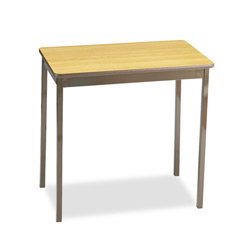 Image of Barricks Utility Table, Rectangular, 30w X 18d X 30h, Oak/brown