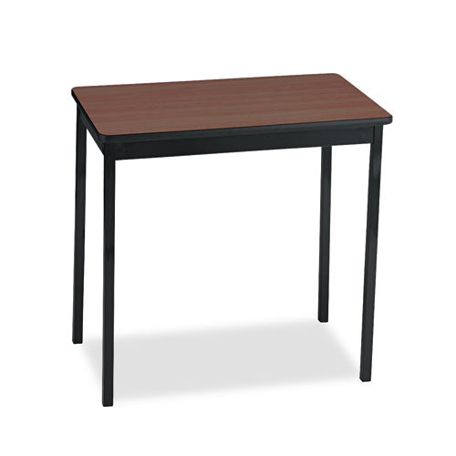 Image of Barricks Utility Table, Rectangular, 30w X 18d X 30h, Walnut/black