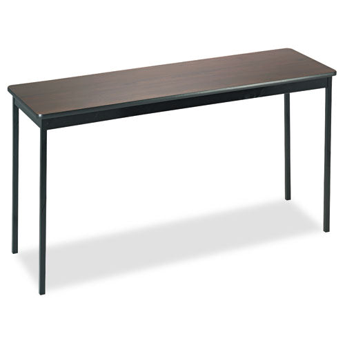 Image of Barricks Utility Table, Rectangular, 60w X 18d X 30h, Walnut/black