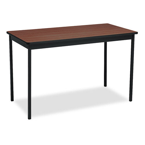 Image of Barricks Utility Table, Rectangular, 48w X 24d X 30h, Walnut/black