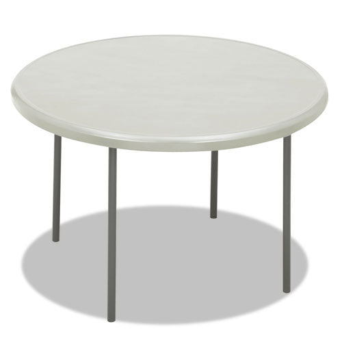 Image of Iceberg IndestrucTable Classic Folding Table, Round, 48" x 29", Platinum