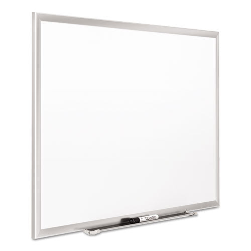 Image of Quartet® Classic Series Porcelain Magnetic Dry Erase Board, 96" x 48", White Surface, Satin Aluminum Frame