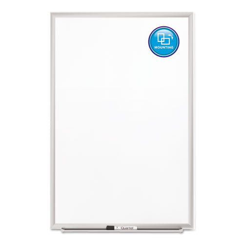 Image of Quartet® Classic Series Porcelain Magnetic Dry Erase Board, 36" x 24", White Surface, Satin Aluminum Frame