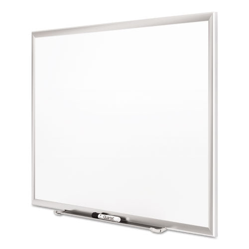 Image of Quartet® Classic Series Porcelain Magnetic Dry Erase Board, 36" x 24", White Surface, Satin Aluminum Frame