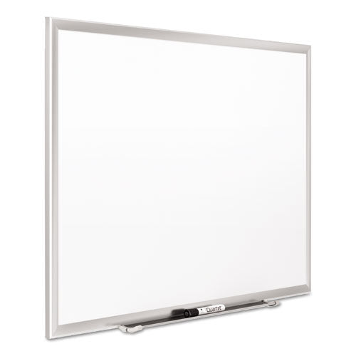 Image of Quartet® Classic Series Porcelain Magnetic Dry Erase Board, 60" x 36", White Surface, Satin Aluminum Frame