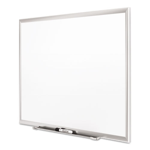Image of Quartet® Classic Series Porcelain Magnetic Dry Erase Board, 48" x 36", White Surface, Satin Aluminum Frame