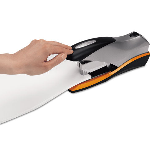 Image of Swingline® Optima 70 Desktop Stapler, 70-Sheet Capacity, Silver/black/orange