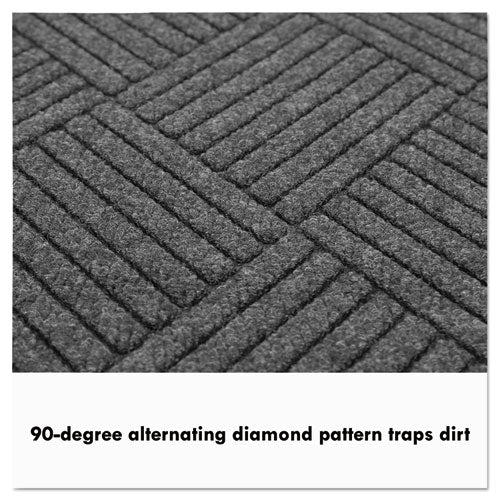 Image of Guardian Ecoguard Diamond Floor Mat, Single Fan, 36 X 72, Charcoal