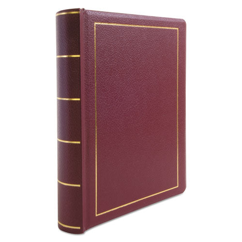 Image of Wilson Jones® Binder For Corporation Minutes, 3 Posts, 2" Capacity, 11 X 8.5, Red W/gold Trim