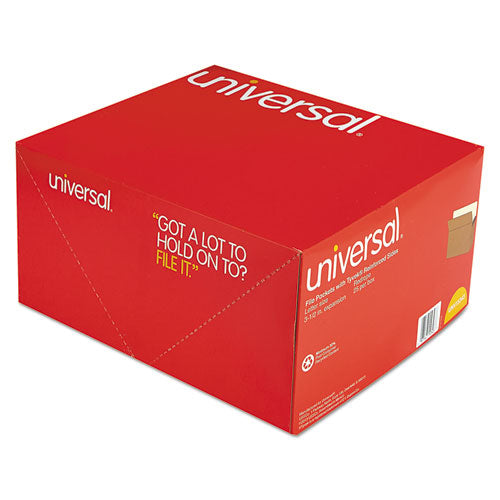 Image of Universal® Redrope Expanding File Pockets, 3.5" Expansion, Letter Size, Redrope, 25/box