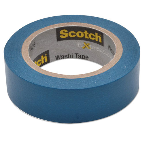 Image of Scotch® Expressions Washi Tape, 1.25" Core, 0.59" X 32.75 Ft, Blue