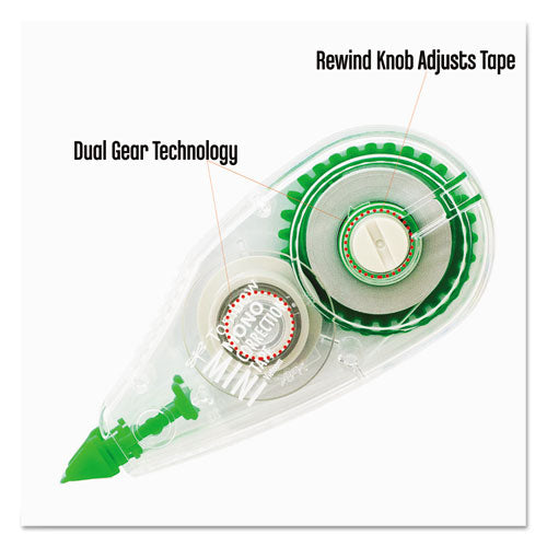 Image of Tombow® MONO Mini Correction Tape, Non-Refillable, Clear Applicator, 0.17" x 315", 10/Pack