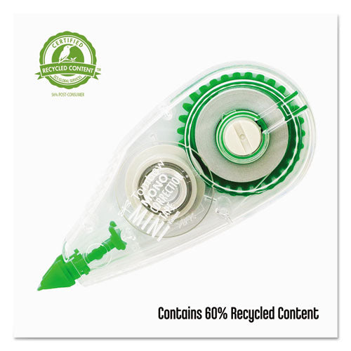 Image of Tombow® MONO Mini Correction Tape, Non-Refillable, Clear Applicator, 0.17" x 315", 10/Pack