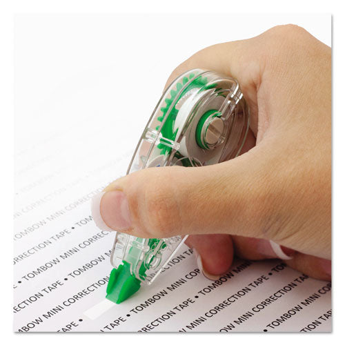 Image of Tombow® MONO Mini Correction Tape, Non-Refillable, Clear Applicator, 0.17" x 315", 10/Pack