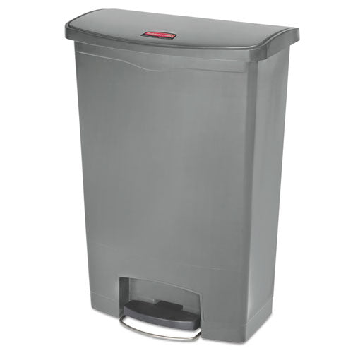 Image of Rubbermaid® Commercial Streamline Resin Step-On Container, Front Step Style, 24 gal, Polyethylene, Gray