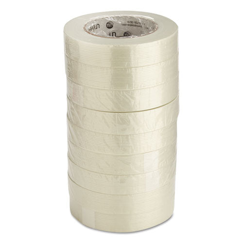 Image of Universal® 190# Medium Grade Filament Tape, 3" Core, 24 Mm X 54.8 M, Clear