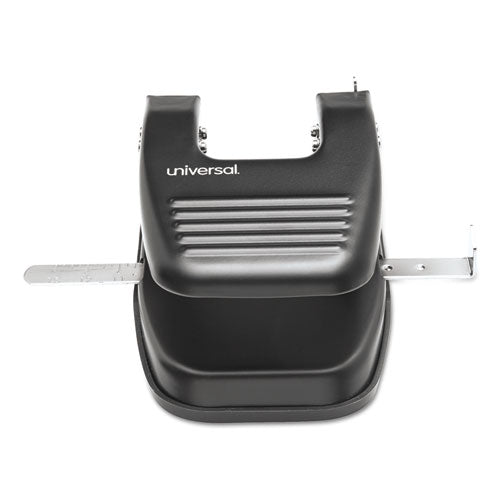 Image of Universal® 30-Sheet Two-Hole Punch, 9/32" Holes, Black