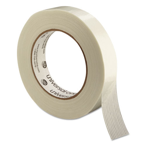 Image of Universal® 190# Medium Grade Filament Tape, 3" Core, 24 Mm X 54.8 M, Clear