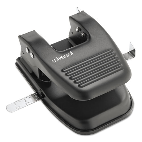 Image of Universal® 30-Sheet Two-Hole Punch, 9/32" Holes, Black