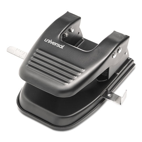 Image of Universal® 30-Sheet Two-Hole Punch, 9/32" Holes, Black