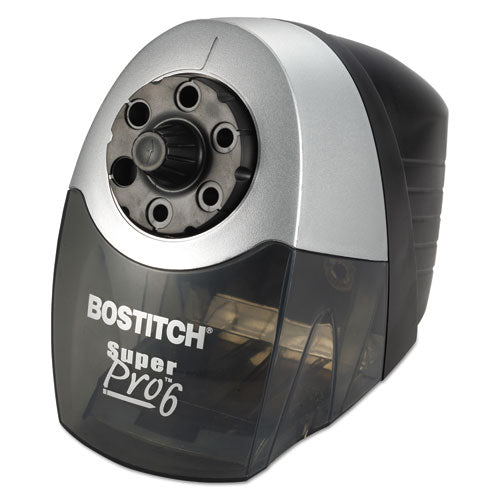 Image of Bostitch® Super Pro 6 Commercial Electric Pencil Sharpener, Ac-Powered, 6.13 X 10.69 X 9, Gray/black
