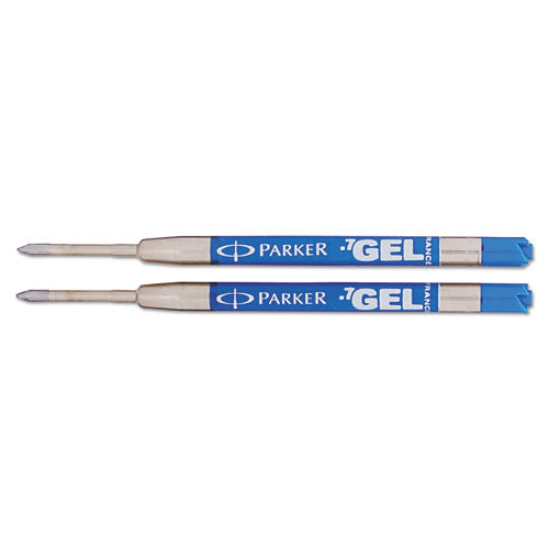 Image of Parker® Refill For Parker Retractable Gel Ink Roller Ball Pens, Medium Conical Tip, Blue Ink, 2/pack