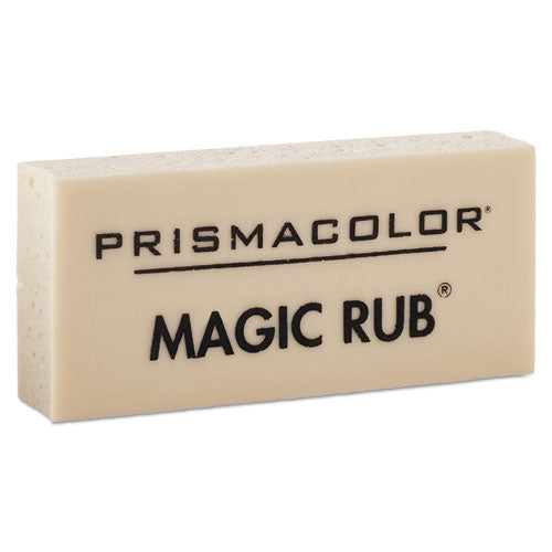 Image of Prismacolor® Magic Rub Eraser, For Pencil/ink Marks, Rectangular Block, Medium, Off White, Dozen
