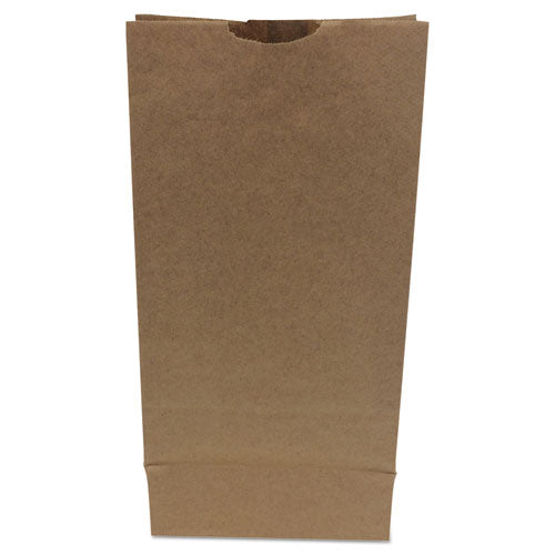 Image of Ross & Wallace Paper Products Grocery Paper Bags, #10 Size, Heavy-Duty, 7" x 4.38" x 13.75", Natural, 500/Bundle
